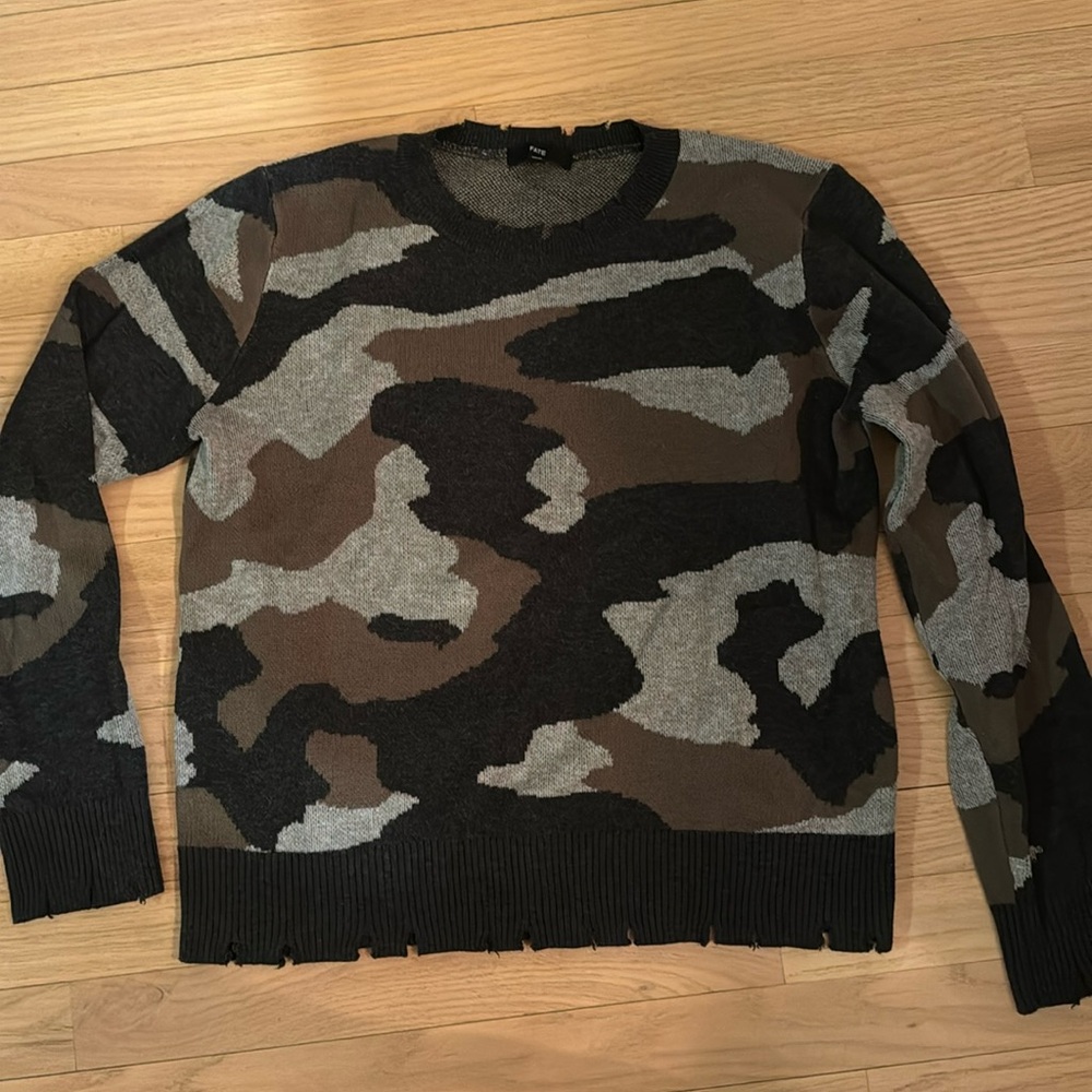Camo Crew Neck Sweater